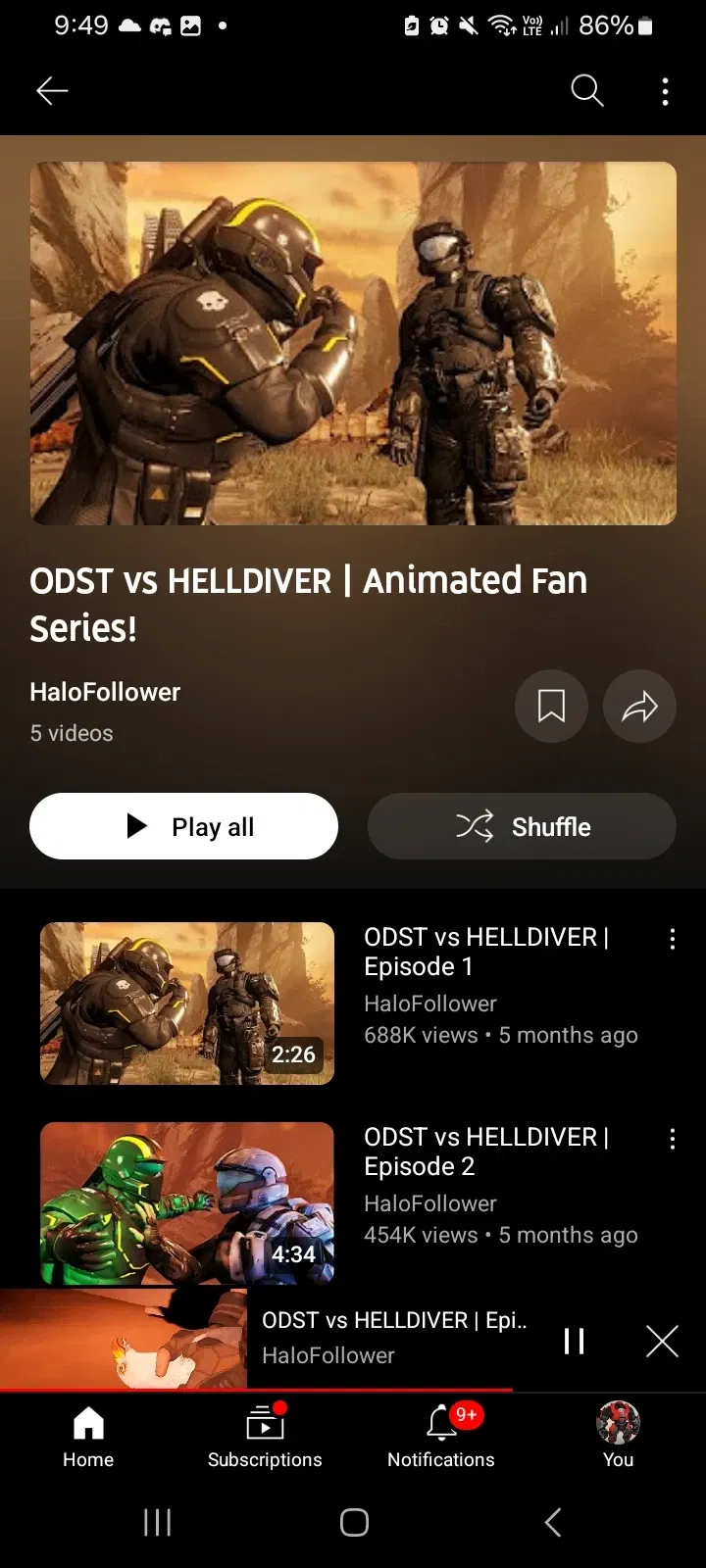 Avatar of Odst vs Helldivers