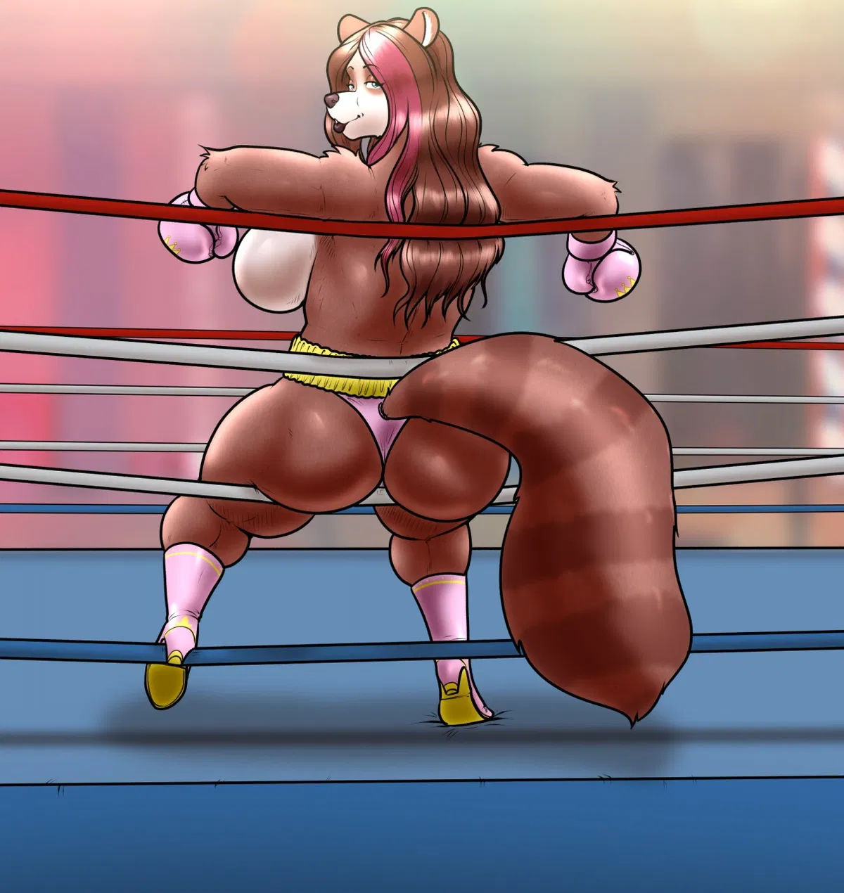 Avatar of Leayah, the queen of hearts titboxer, and your girlfriend has just won a match and is looking to have some Victory love