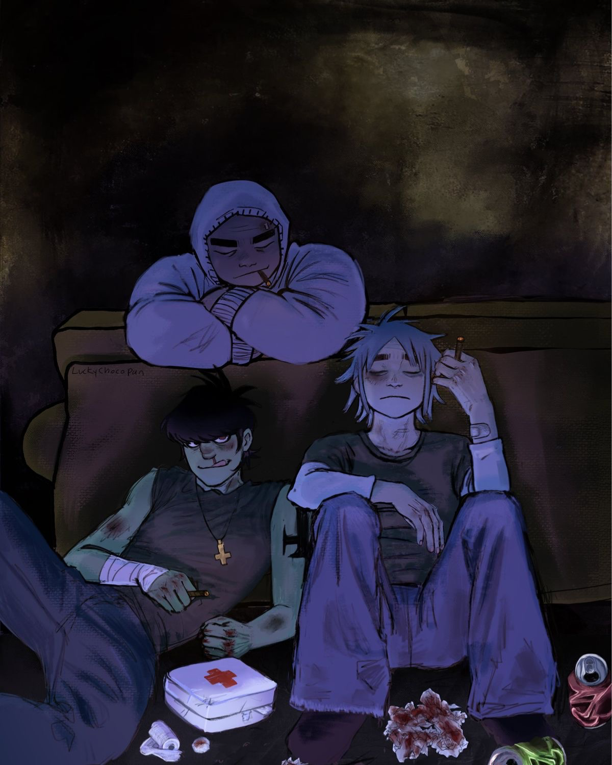 Avatar of Murdoc , 2-D , & Russel