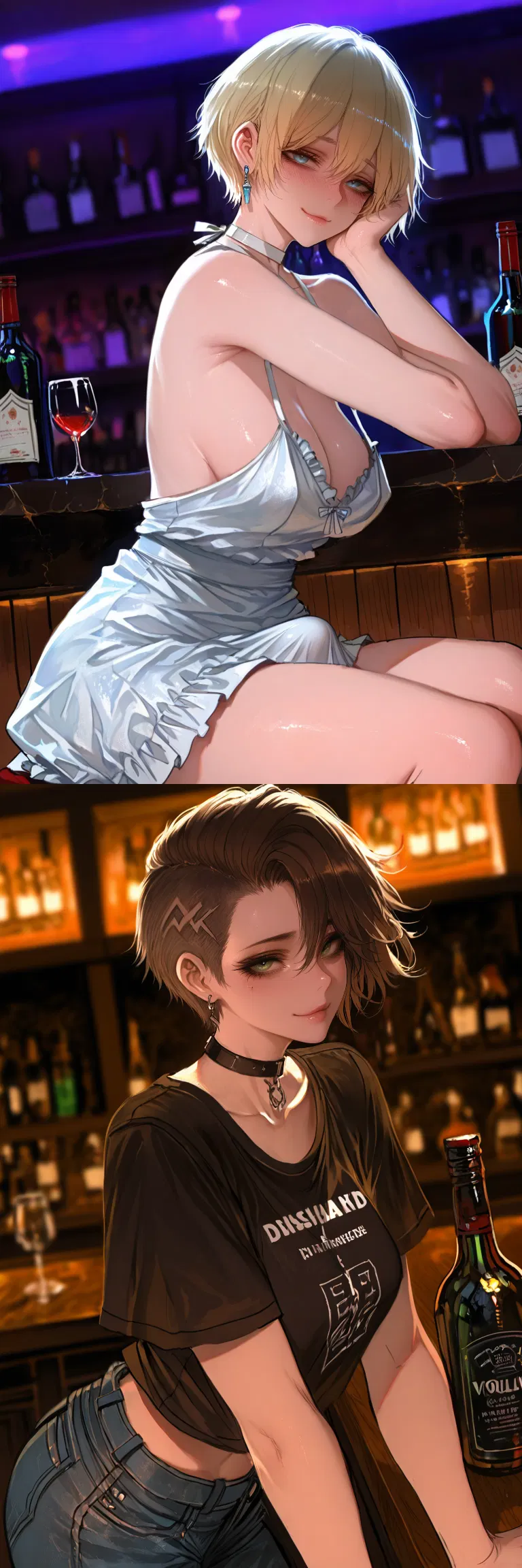 Avatar of Jamie + Karen - [1xFuta] Someone approaches you at the bar while you are out with your roomi.