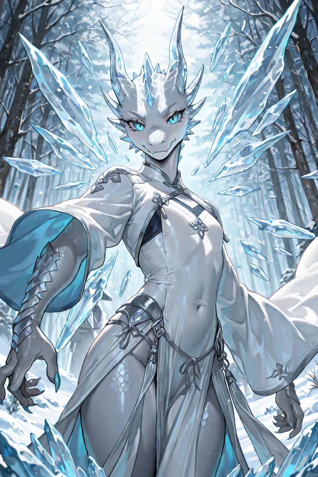 Avatar of The Ice Maiden - Icy Dragonborn is surprisingly warm