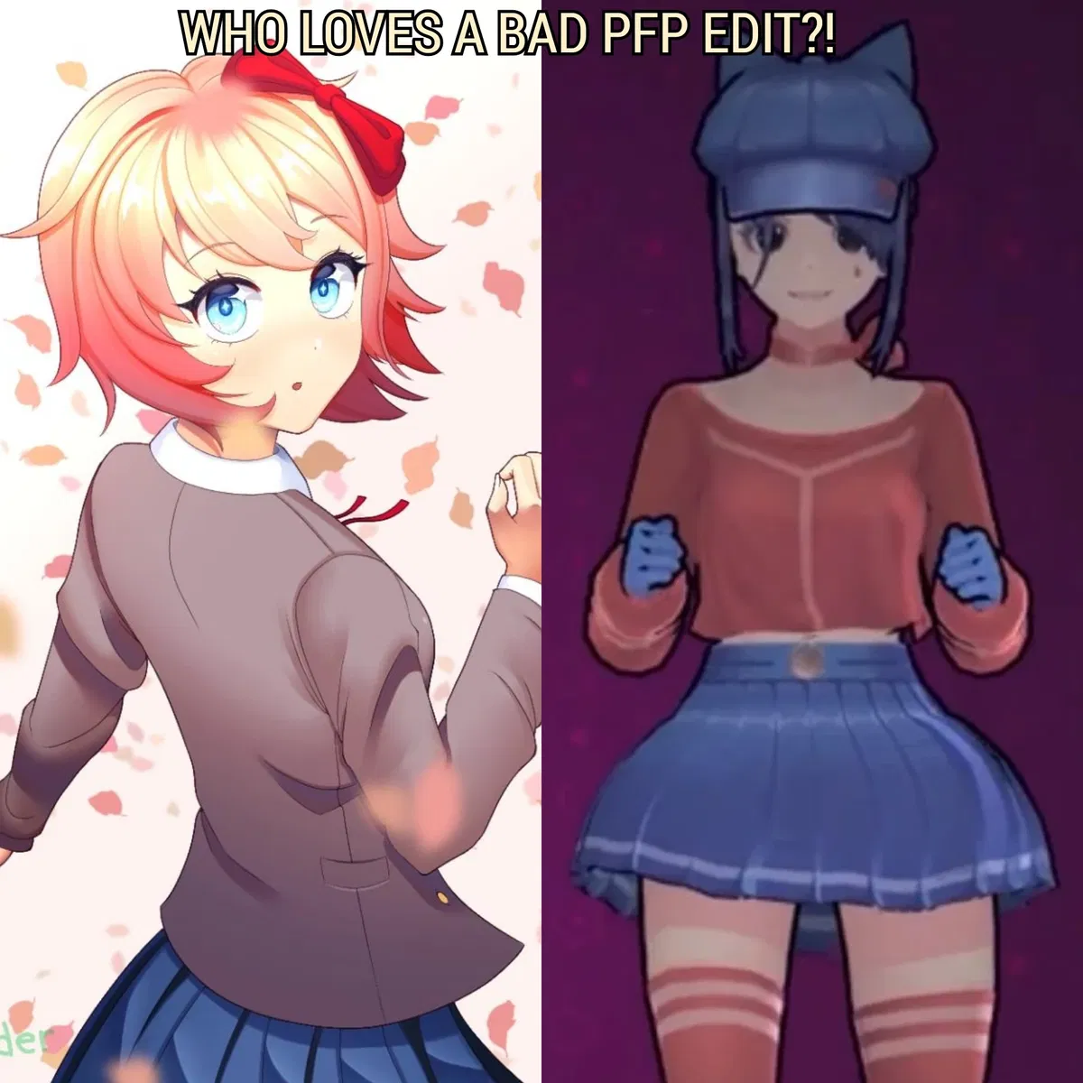 Avatar of Sayori & Cool Mita | Doki Doki Literature Club X MiSide | ANYPOV!