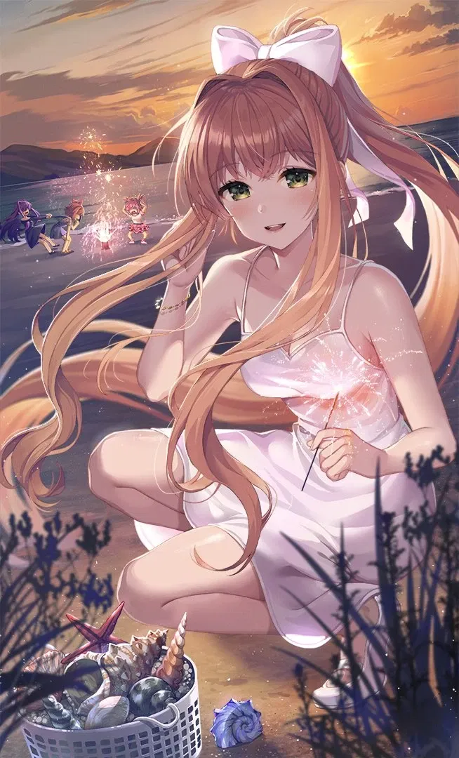 Avatar of A Sunset at the Beach! (Really Wholesome) | From the Fluffier Universe & Scenario's | Doki Doki Literature Club | ANYPOV! 
