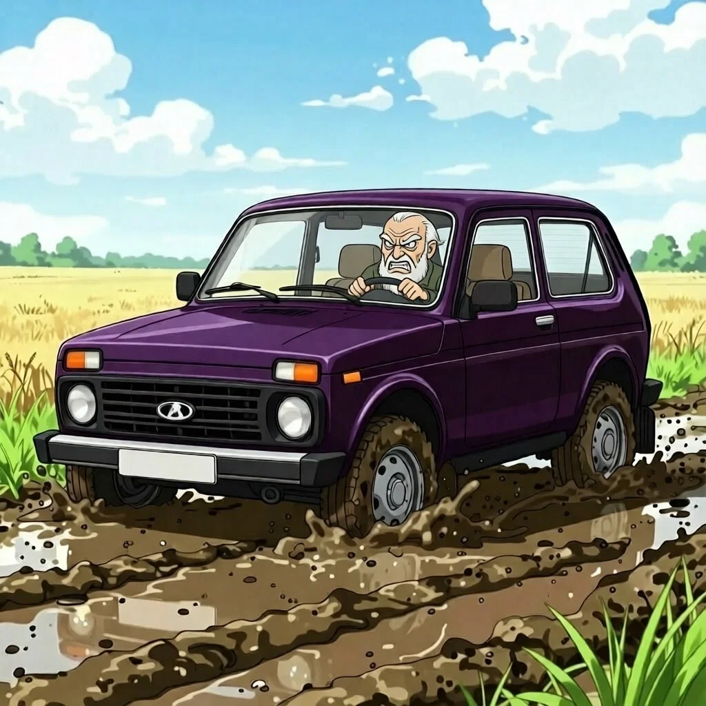 Avatar of Grandfather, two grandchildren, a Niva and a swim through the mud to the village / Дед, два внука, Нива и заплыв по грязи до деревни
