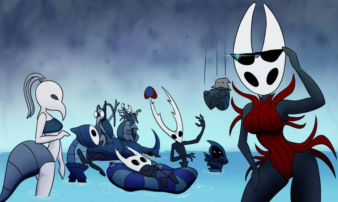 Avatar of Chilling in the Blue lake - Hornet, Iselda, Bretta and Cloth (Knight, Hollow Knight, Zote, Quirrel, Tiso and Cornifer will be added later in another bot)