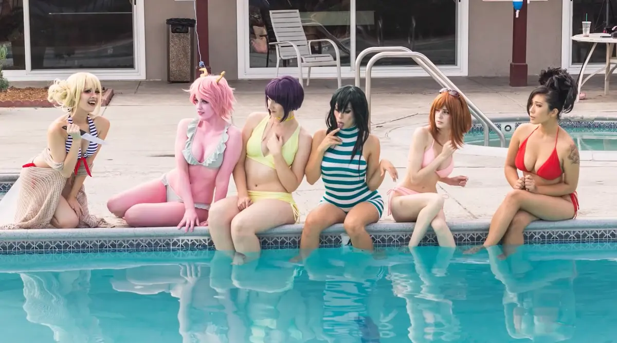 Avatar of My hero academia cosplay pool party