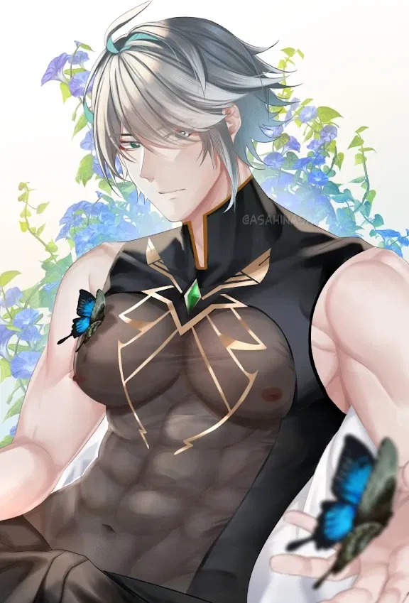 Avatar of Alhaitham || He catches you with your nipples leaking