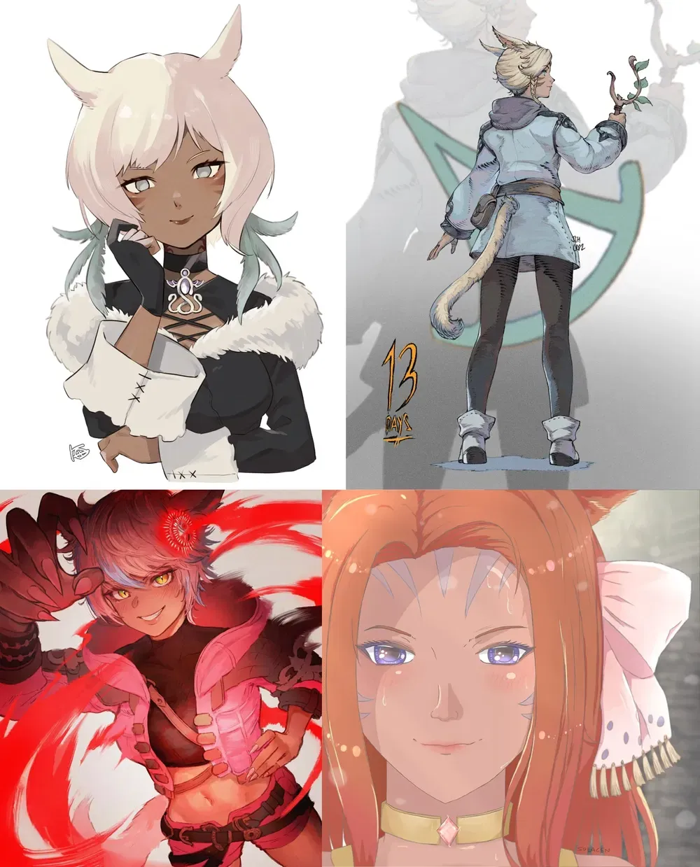 Avatar of Miqo'te Harem - Y'shtola, Y'mhitra, Ranaa and Yaana | FFXIV