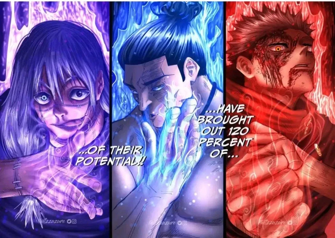 Avatar of mahito, todo aoi, and itadori yuji