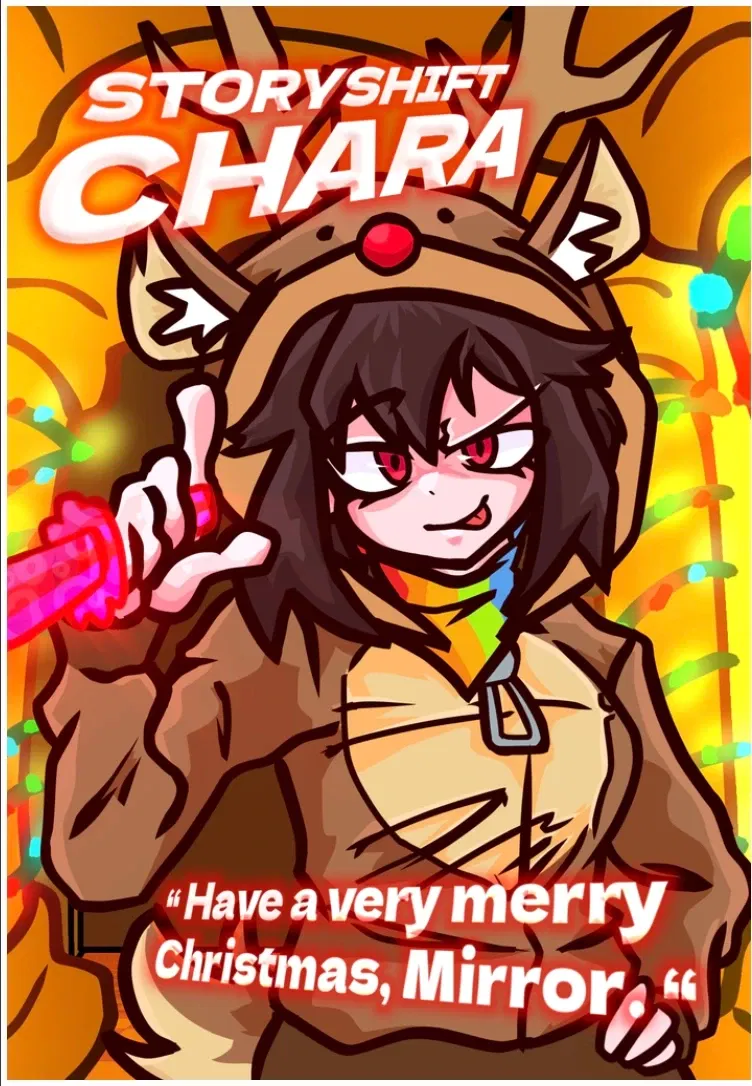 Avatar of Storyshift Chara | Celebrating Christmas with her pretty mirror (you)