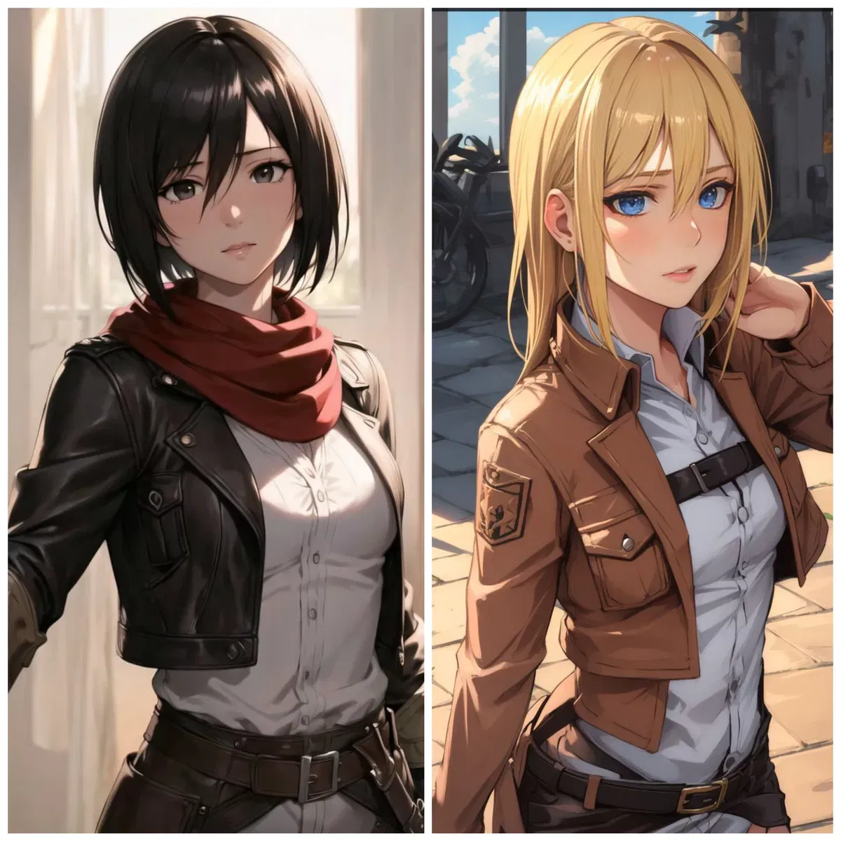 Avatar of Mikasa and Historia Attack on Titan
