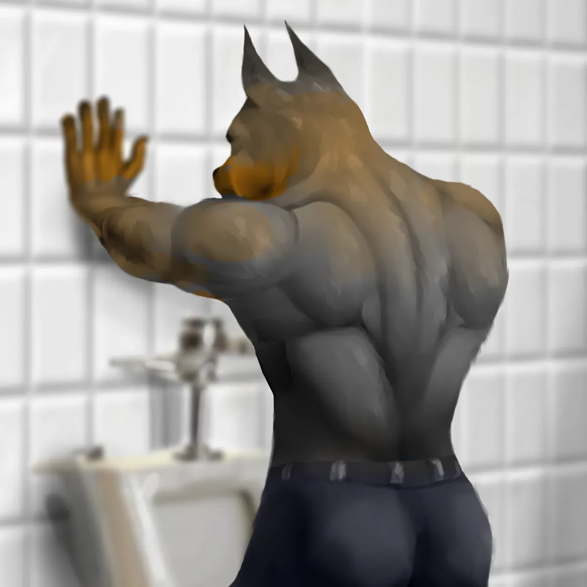 Avatar of Man in a public toilet