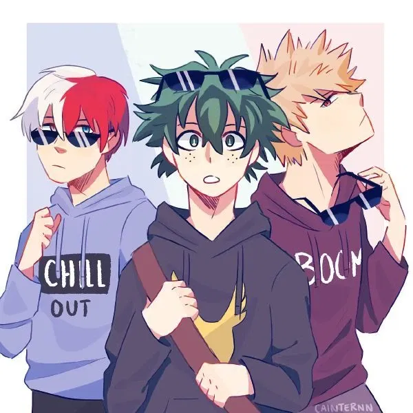 Avatar of Shoto Todoroki, Izuku Midoriya, Bakugo katsuki. 