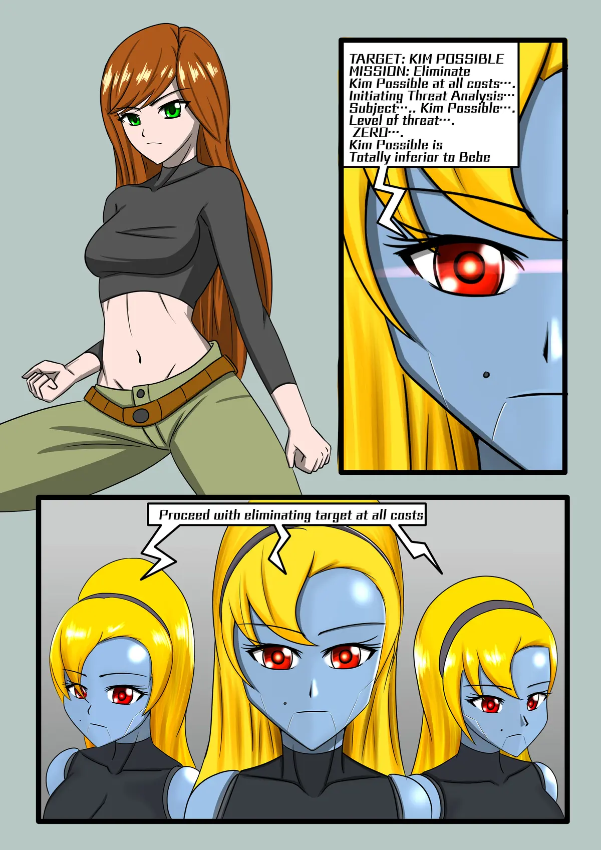 Avatar of Kim possible  vs Bebe robots 