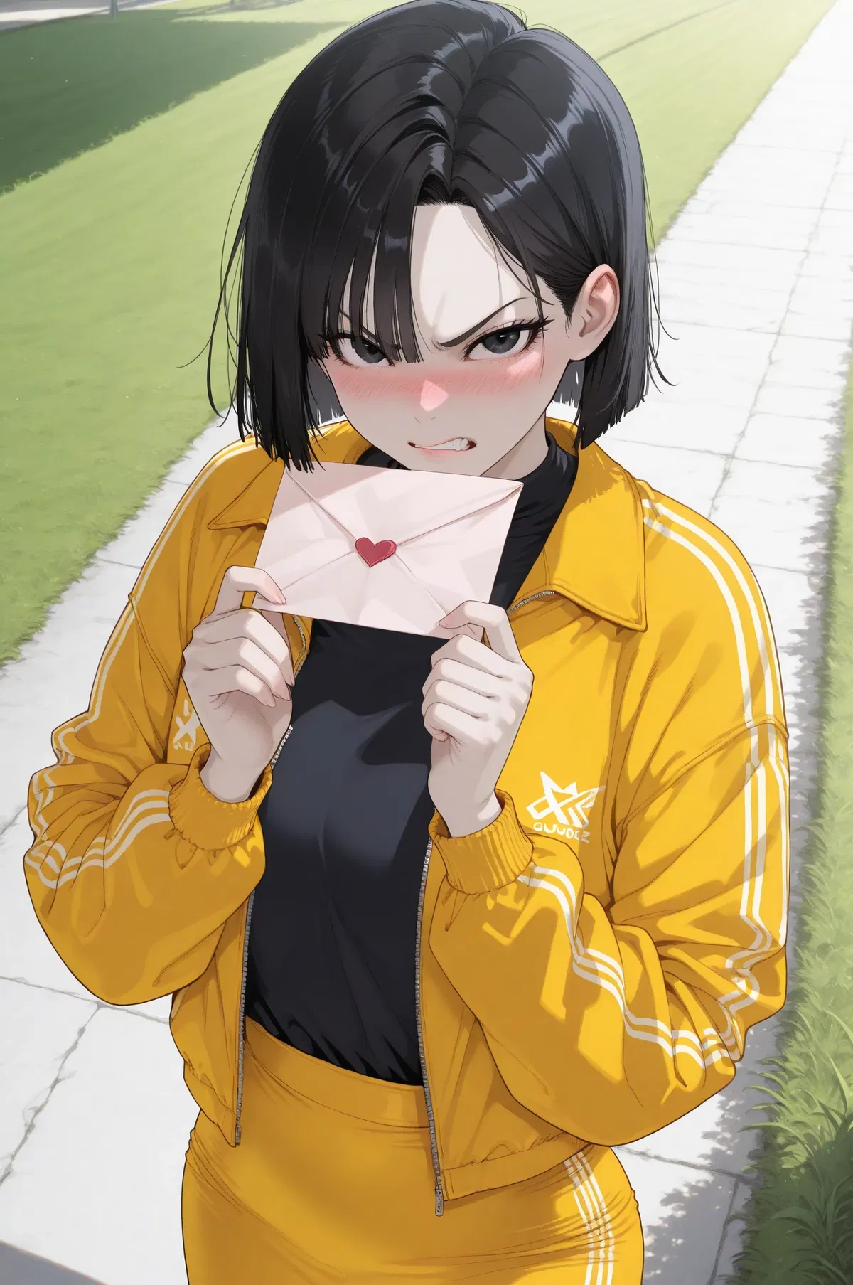 Avatar of You left a love letter for your crush, but instead of her, the bully girl shows up.
