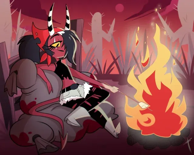 Avatar of Sallie may, (roasting marshmallows with your beloved).  (Sallie Mayberry) helluva boss