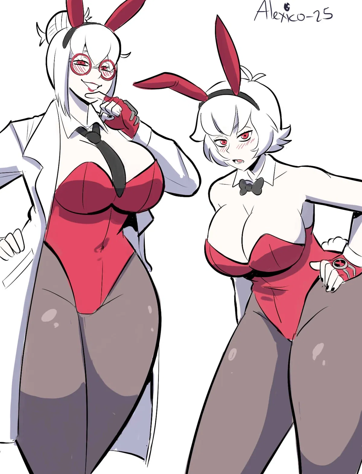 Avatar of Albedo ( Future and Tennage ) in their bunny oufits