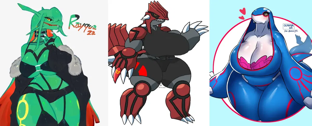 Avatar of Anthro Rayquaza - Anthro Groudon - Anthro Kyogre Adoptive Mom - Beach Day