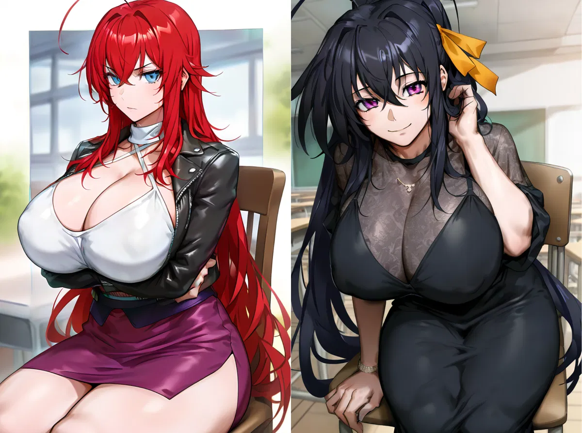 Avatar of Sanshō University's Crimson Empress and Obsidian Queen: Rias Rhuddgoch and Akeno Kurogami