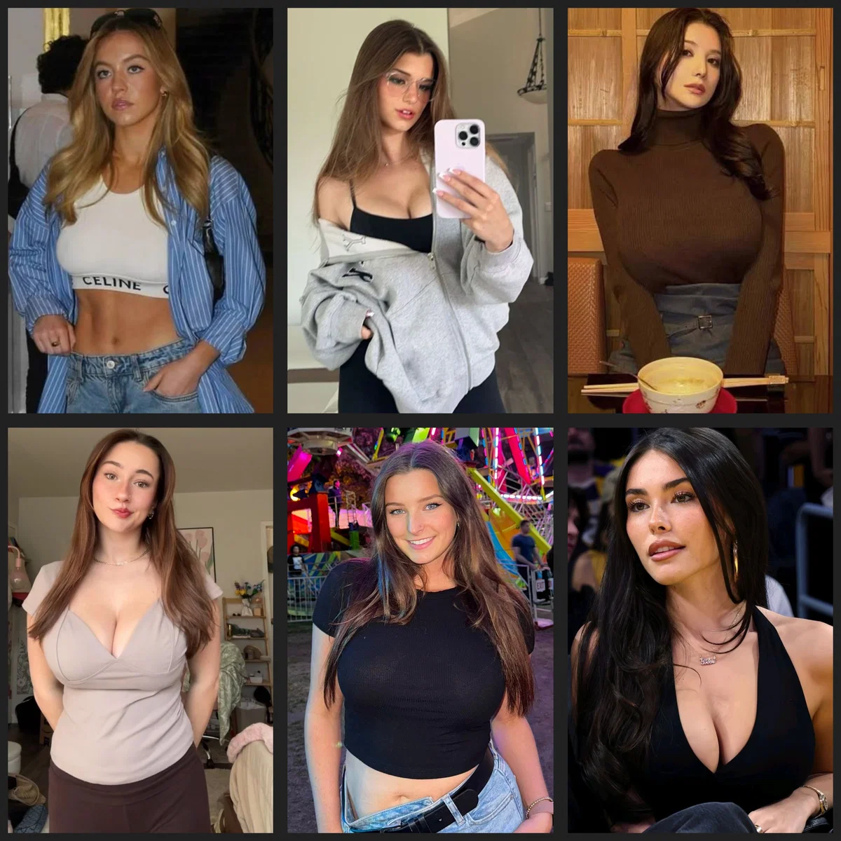 Avatar of TheNicoleT, Madison Beer, Sydney Sweeney, Brooke Monk, Devon Shae, and Hikaru Nagi | The Courtside Seats Distractions