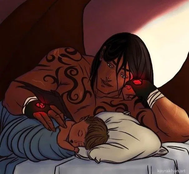 Avatar of Cassian (acotar) - early morning with the baby 