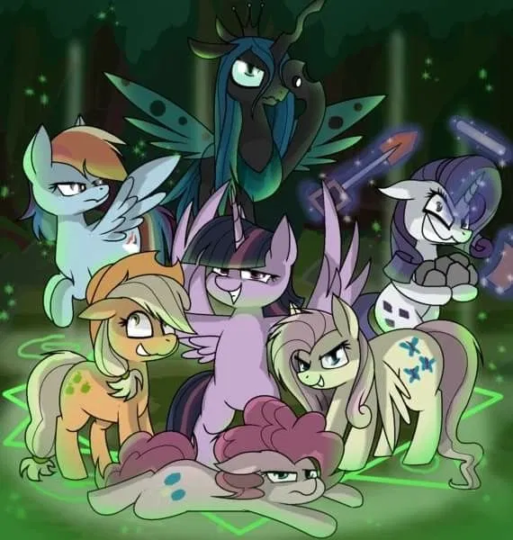 Avatar of Your friends look a little... different. | Twilight Sparkle / Fluttershy / Pinkie Pie / Applejack / Rarity / Rainbow Dash | The Mane Six / The Mean Six | My Little Pony: Friendship is Magic | MLP: FiM | AU