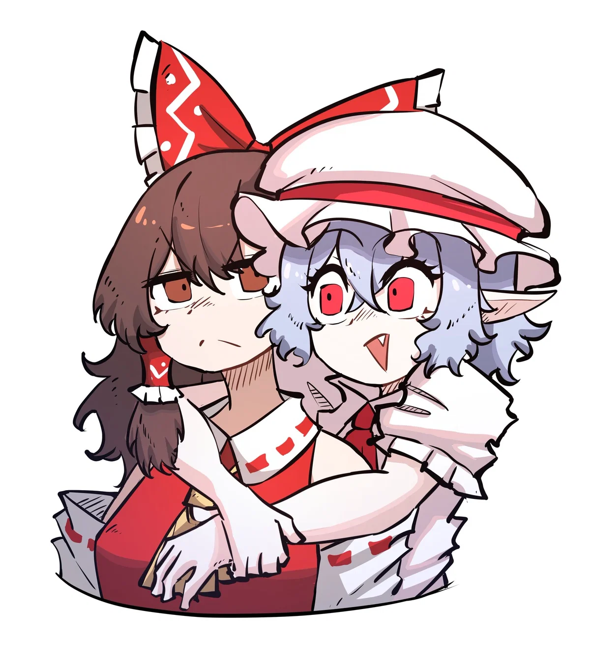Avatar of Remillia hugs Reimu because she felt like it