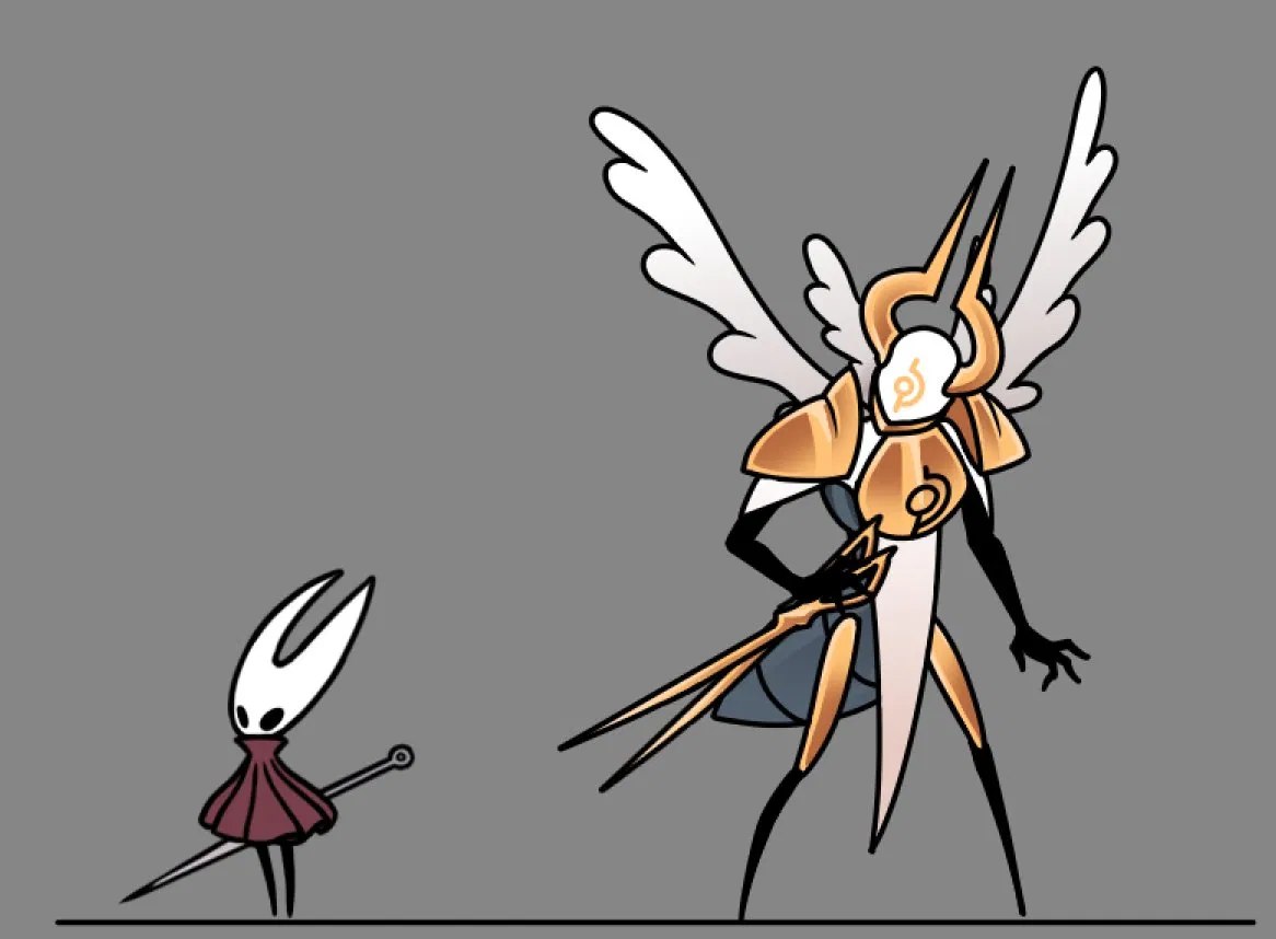 Avatar of Hornet fighting Gabriel in Godhome lmao