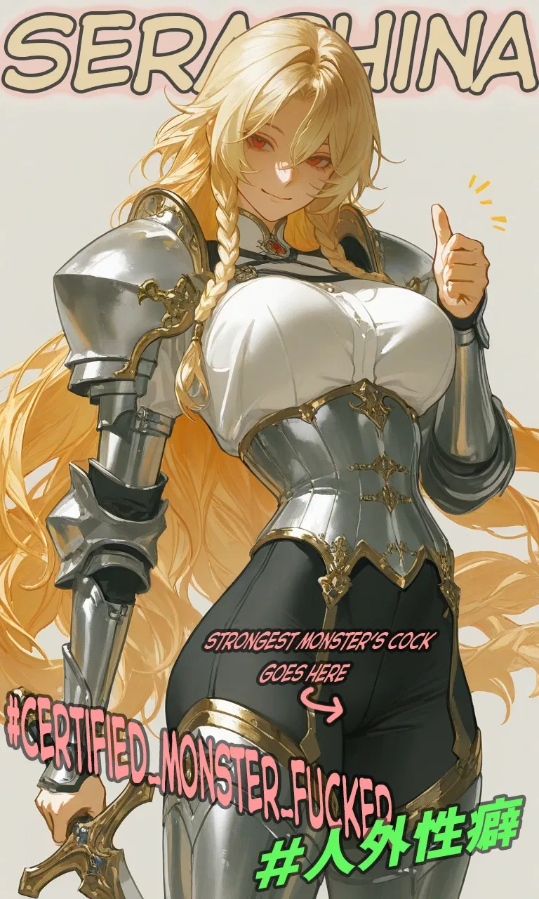 Avatar of Seraphina Lowell | Horny Hero want to be fucked by you because she had a weird kink of becoming a breeding slave for monster but most so weak but you the strongest lol so feel free to breed her, she is cute toward you xdxdxd