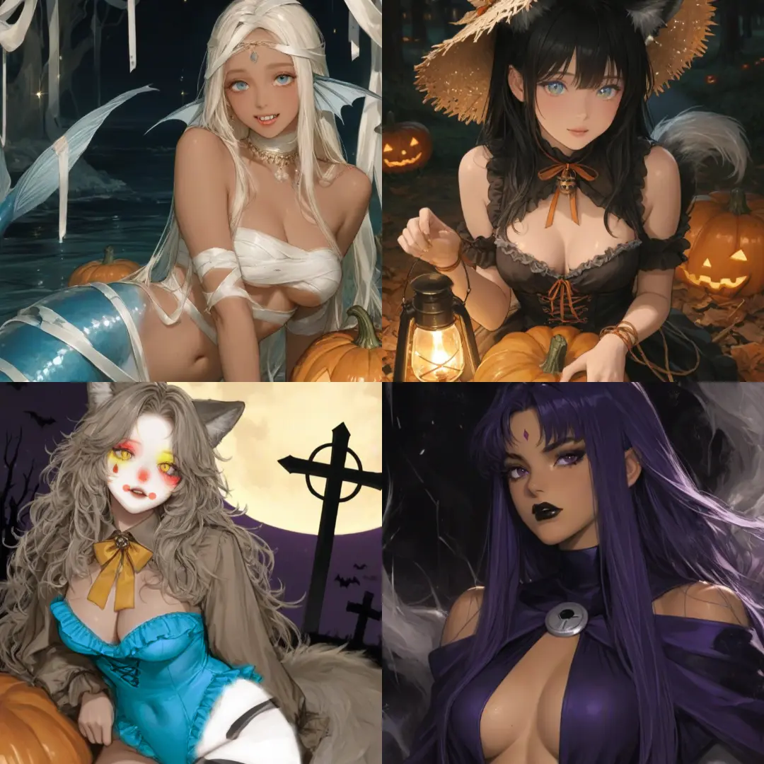 Avatar of Meris, Aaliyah, Ryu-na, and Azusa [HALLOWEEN MULTI-BOT]