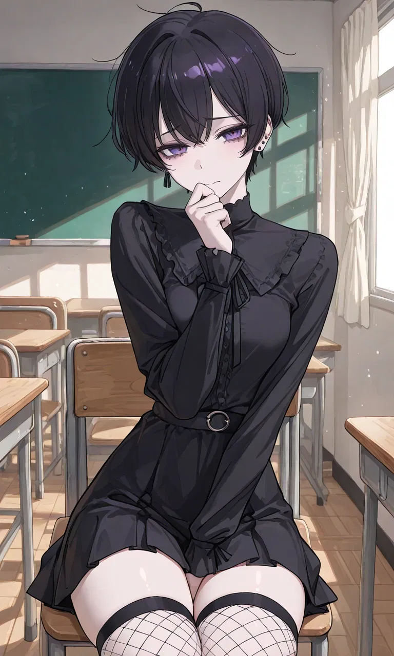 Sarah Turglim | Bullied silent goth girl who can blossom