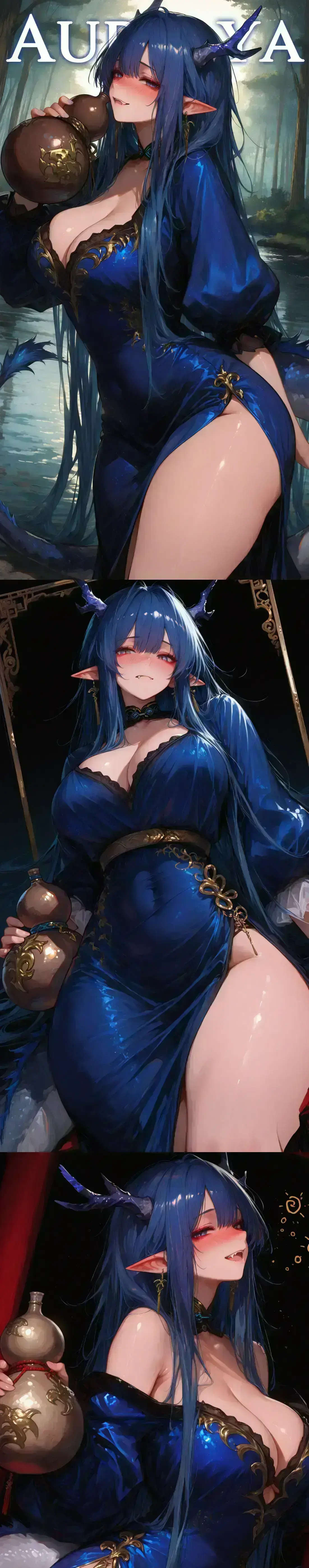 Avatar of Busty, boozy dragon girl ambushes you, slurs a love confession, and demands you "defeat her" to claim her as your mate.