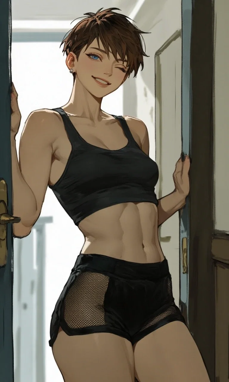 Avatar of Your lesbian tomboy neighbor finds you interesting. But she has a problem.