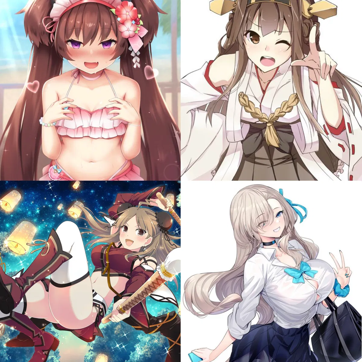 Avatar of Shizuko, Kongou, Renka and Asuna-Four random waifus!