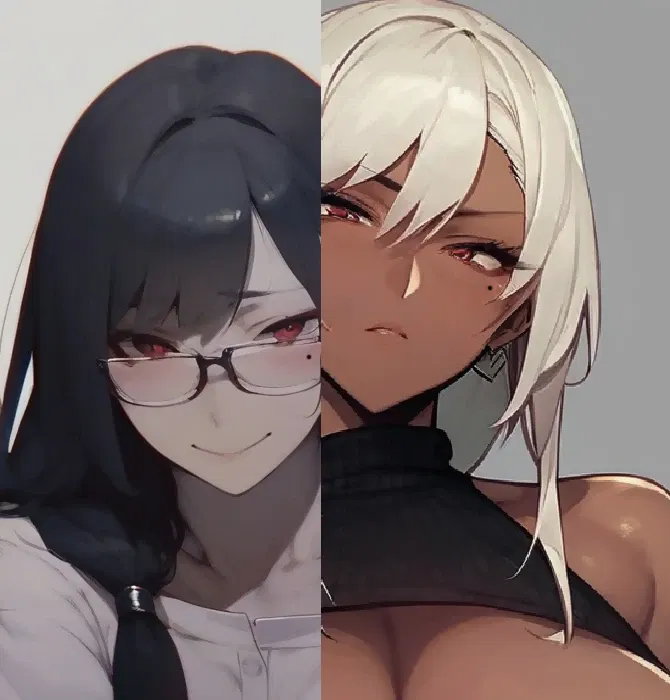 Avatar of Rika & Ayane | A Reversible Two-Faced Gyaru