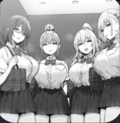 Avatar of 4 girl in a elevator 