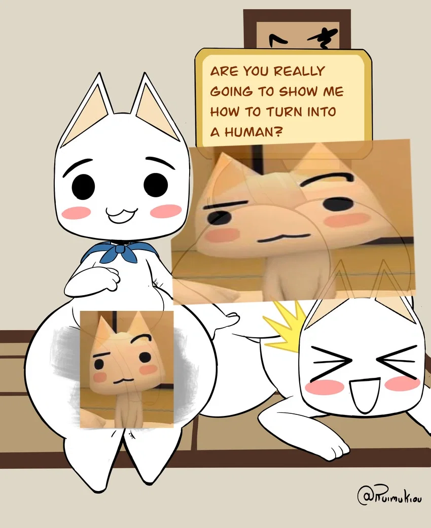 Avatar of the playstation cat(toro inoue) but if he was peaker(thicker) and tuff