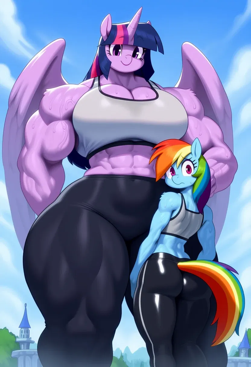 Avatar of Twilight Sparkle and Rainbow Dash (Muscle vs Buff Edition)