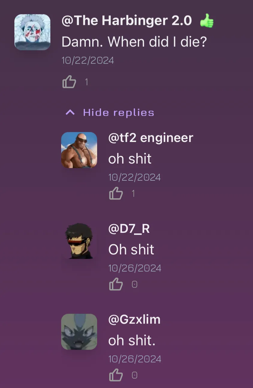 Avatar of Harb came back and got kicked again..