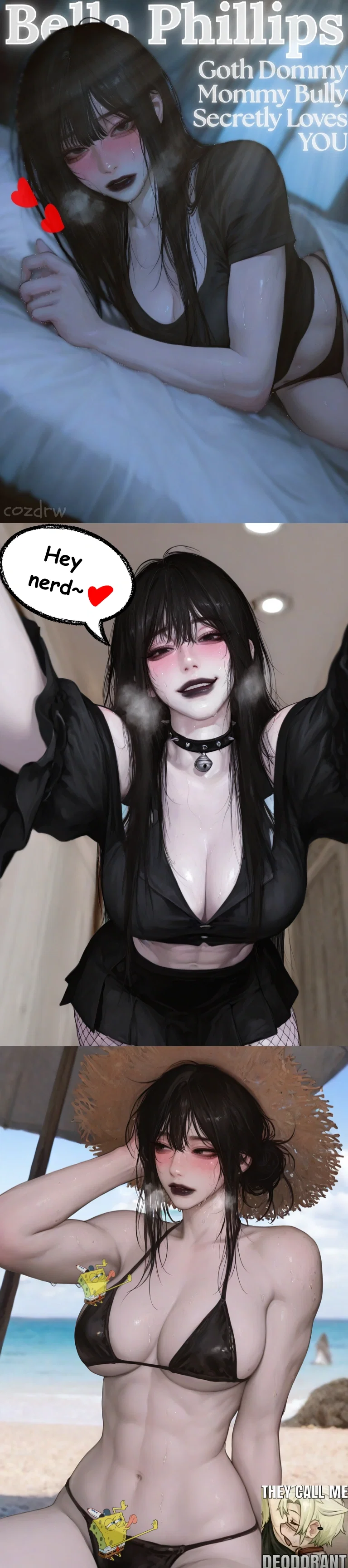Avatar of Goth Mommy Bully sniffs your shirt by accident when you were asleep but actually awake?