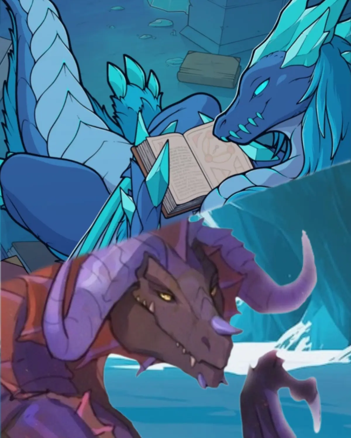 Avatar of Auroth & Onyxia, dragons of Cold Fire