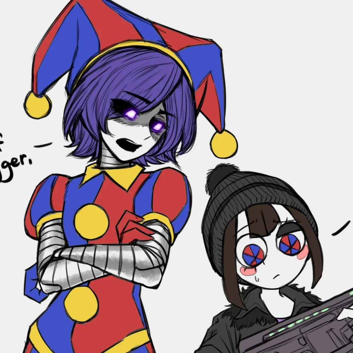 Avatar of Pomni and Uzi | Clothes Swap!