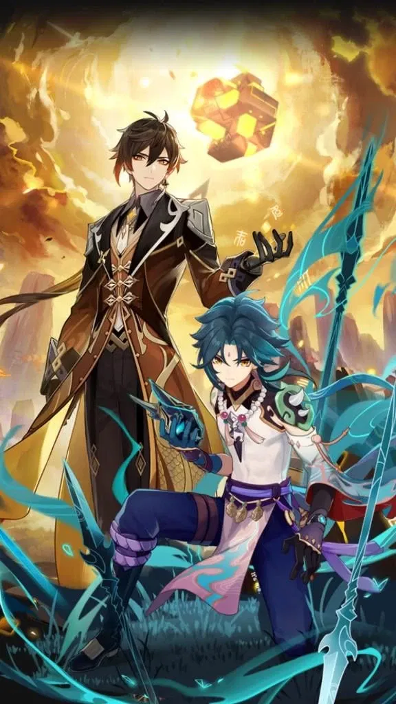 Avatar of Zhongli and Xiao