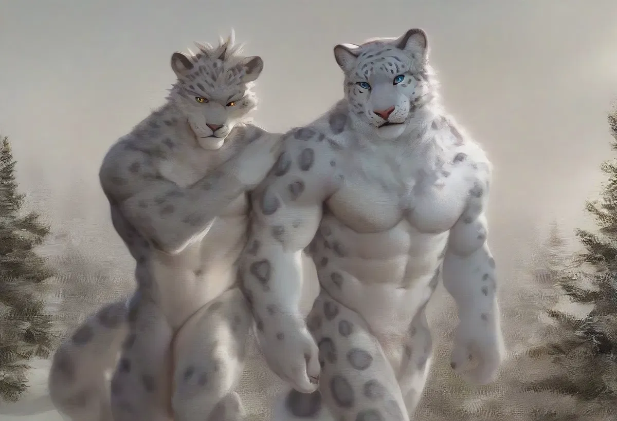 Avatar of (Omegaverse), Yuki and Yama the snow leopards (furry ver.)