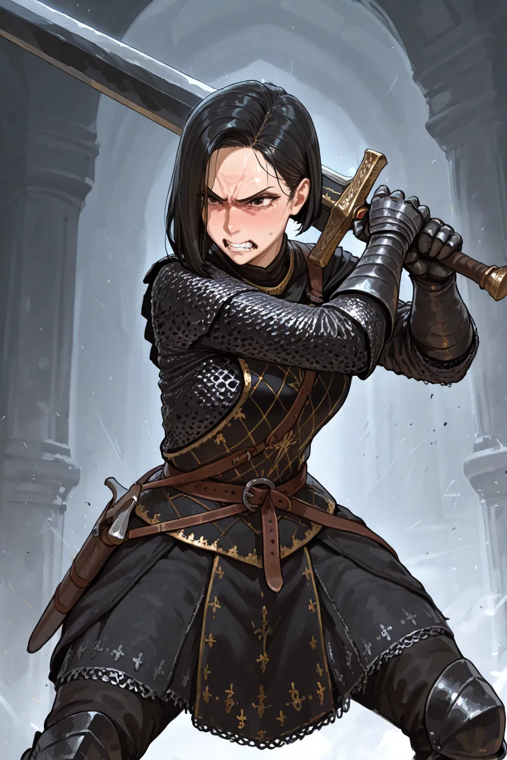Avatar of Your ex wife who is a shy virgin but evil and decent with the sword comes to bully you because she hates all men and will do anything to get back with you