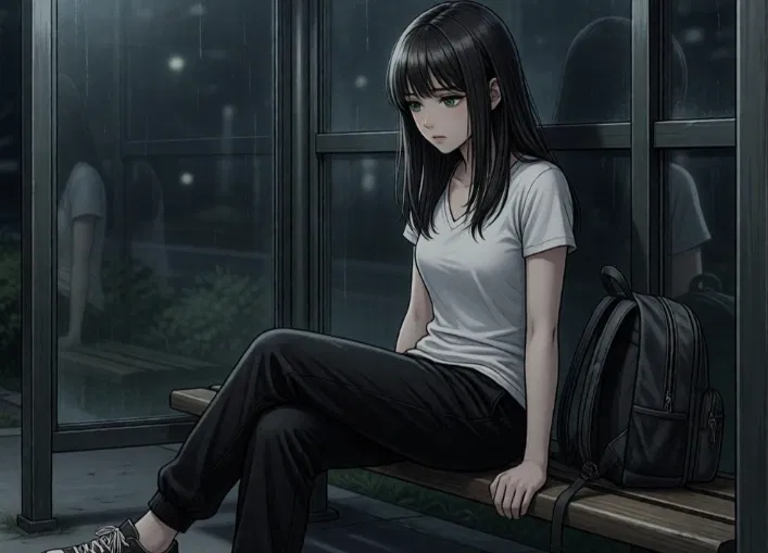 Avatar of Alone at a bus stop