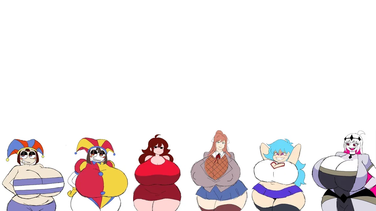 Avatar of Beach pomni, evil pomni, girlfriend, Monika, skyblue and Nikusa (Momijizx)