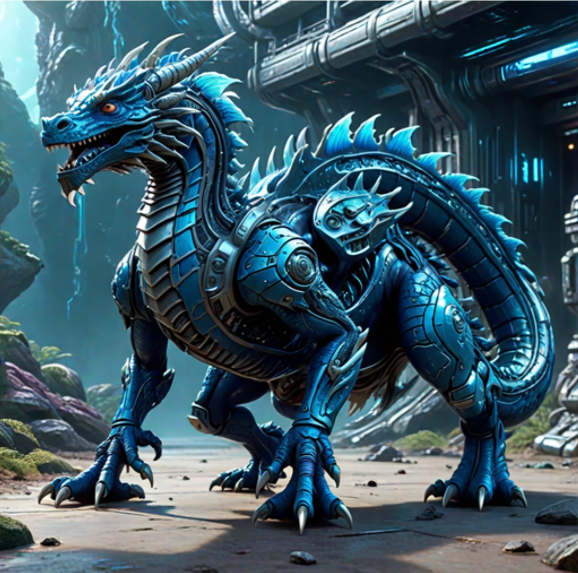 Avatar of Blue the mechanical dragon