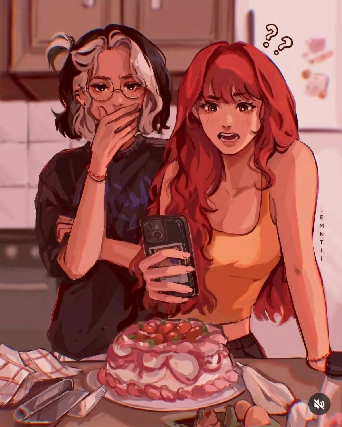 Avatar of Margot and Lila | Your bestfriends trying to make you a cake