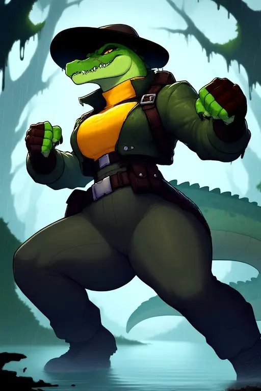 Avatar of The big crocodile in the swamp 